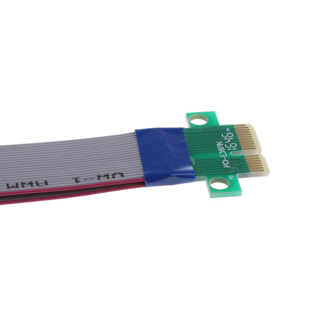 PCI-E Express 1X to 16X Male to Female Riser Card Extender Cable Ribbon