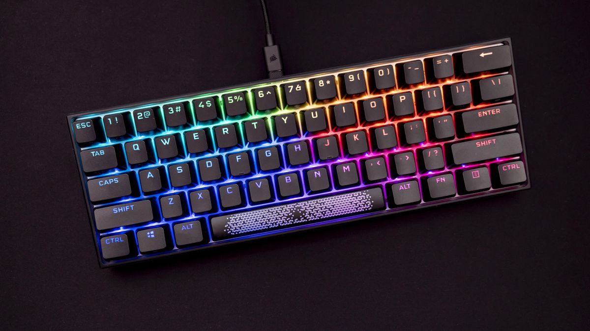 Bàn phím Gaming Corsair K65 RGB Mini BLK-MX RED CH-9194010-NA - Hàng Chính Hãng