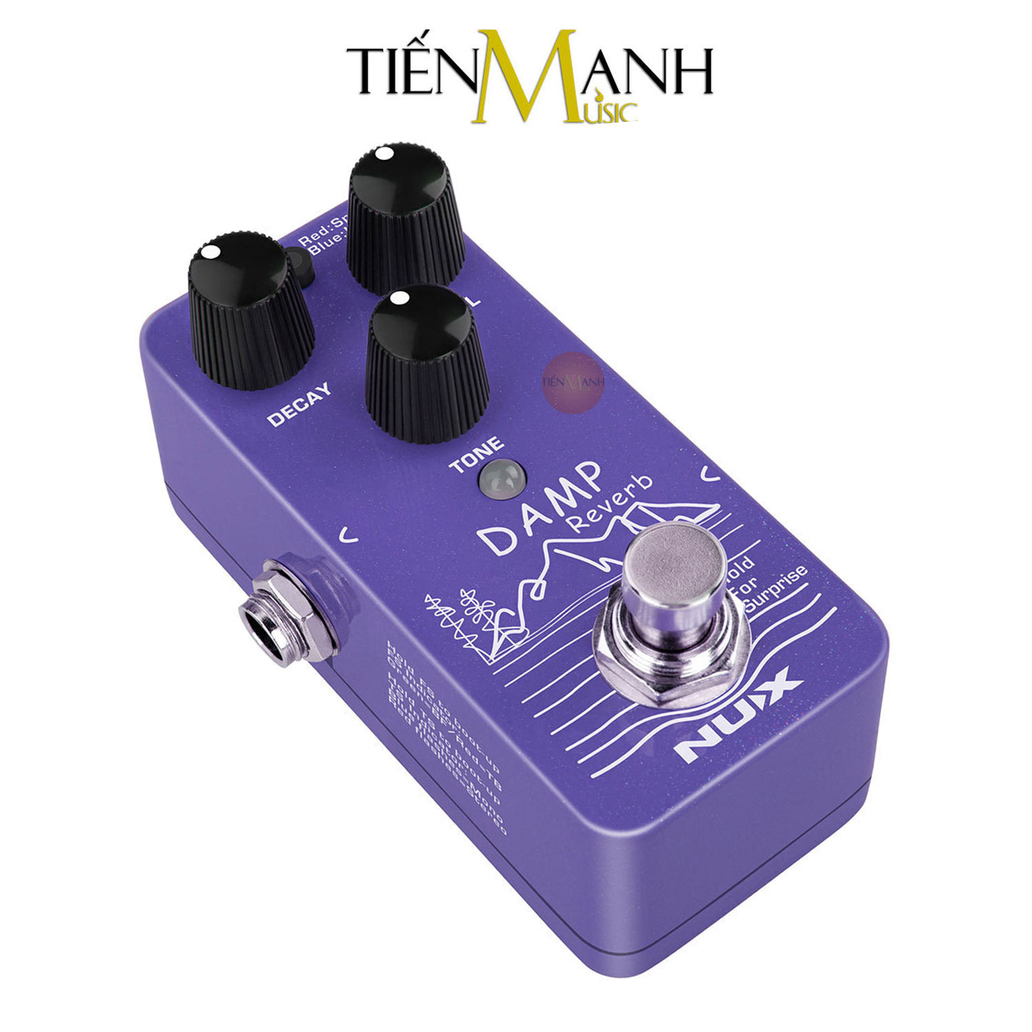 Phơ Đàn Guitar Nux Reverb NRV3 Damp - Bàn Đạp Effect Pedal Mini Core NRV-3 Hàng Chính Hãng