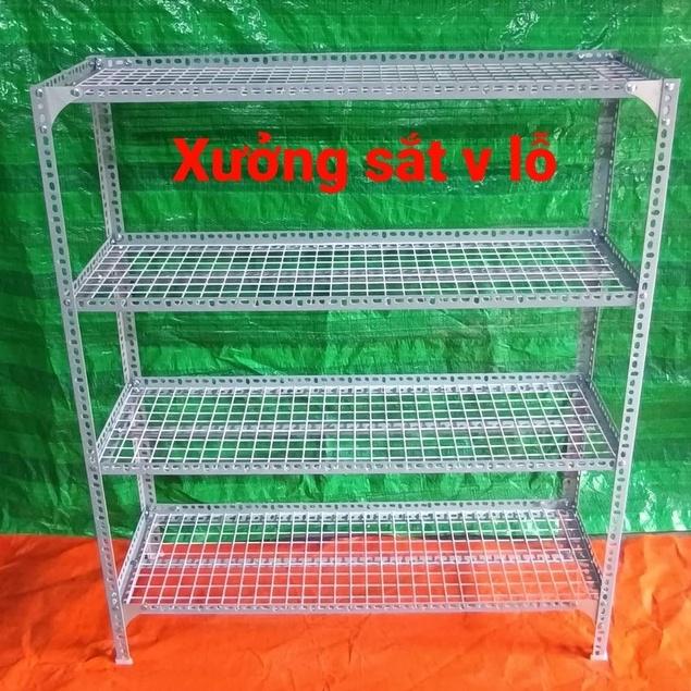 Kệ sắt v lỗ Rộng 30cm x Dài 1,2m ,Cao từ 60cm đến 1,5m ,kệ sắt vỉ lưới ô vuông đa năng