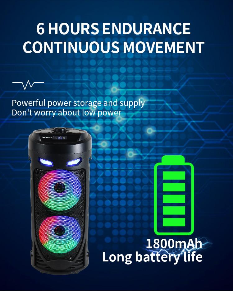 Loa siêu trầm đôi 12 inch Loa Bluetooth ngoài trời siêu lớn 125W Cột không dây di động Âm thanh trầm có micrô FM Màu sắc: 4 inch 30W