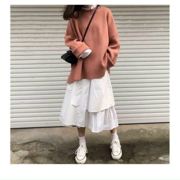 Chân váy Basic vạt lệch cực hot