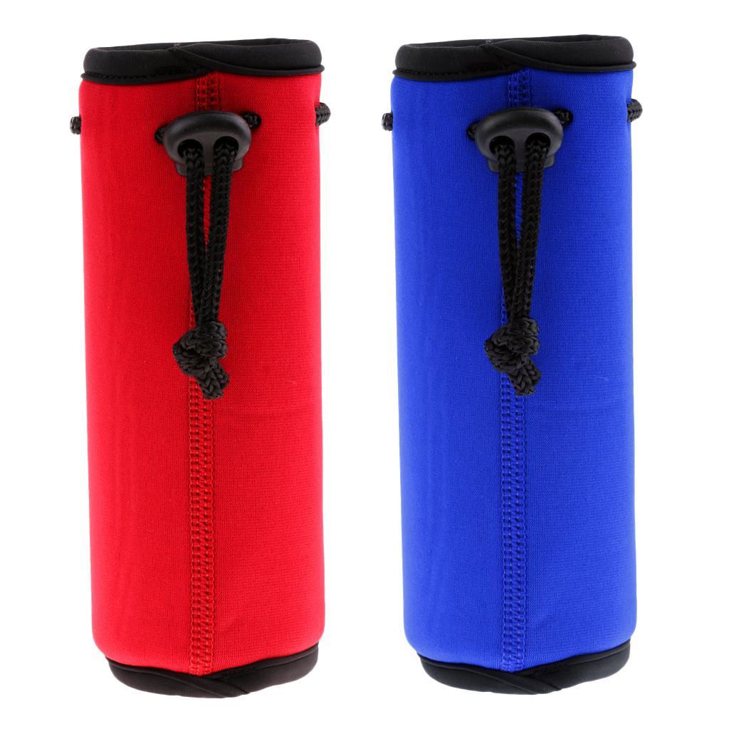 2x Neoprene Sport Water Bottle Holder Sleeve for Camping Hiking Backpacking