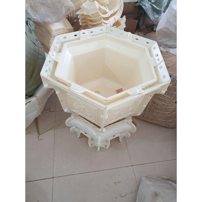 Khuôn chậu lục giác 60 +chân quỳ