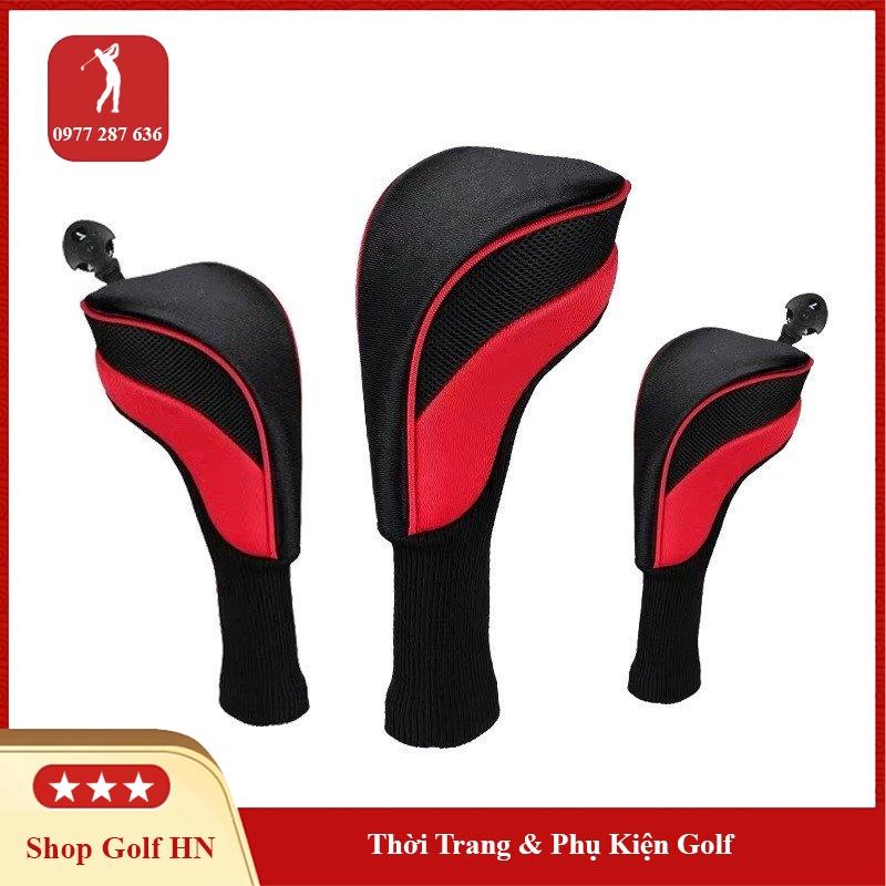 Cover bọc đầu gậy golf cover gậy driver gỗ 1 3 5 chống trầy xước bụi bẩn GT022