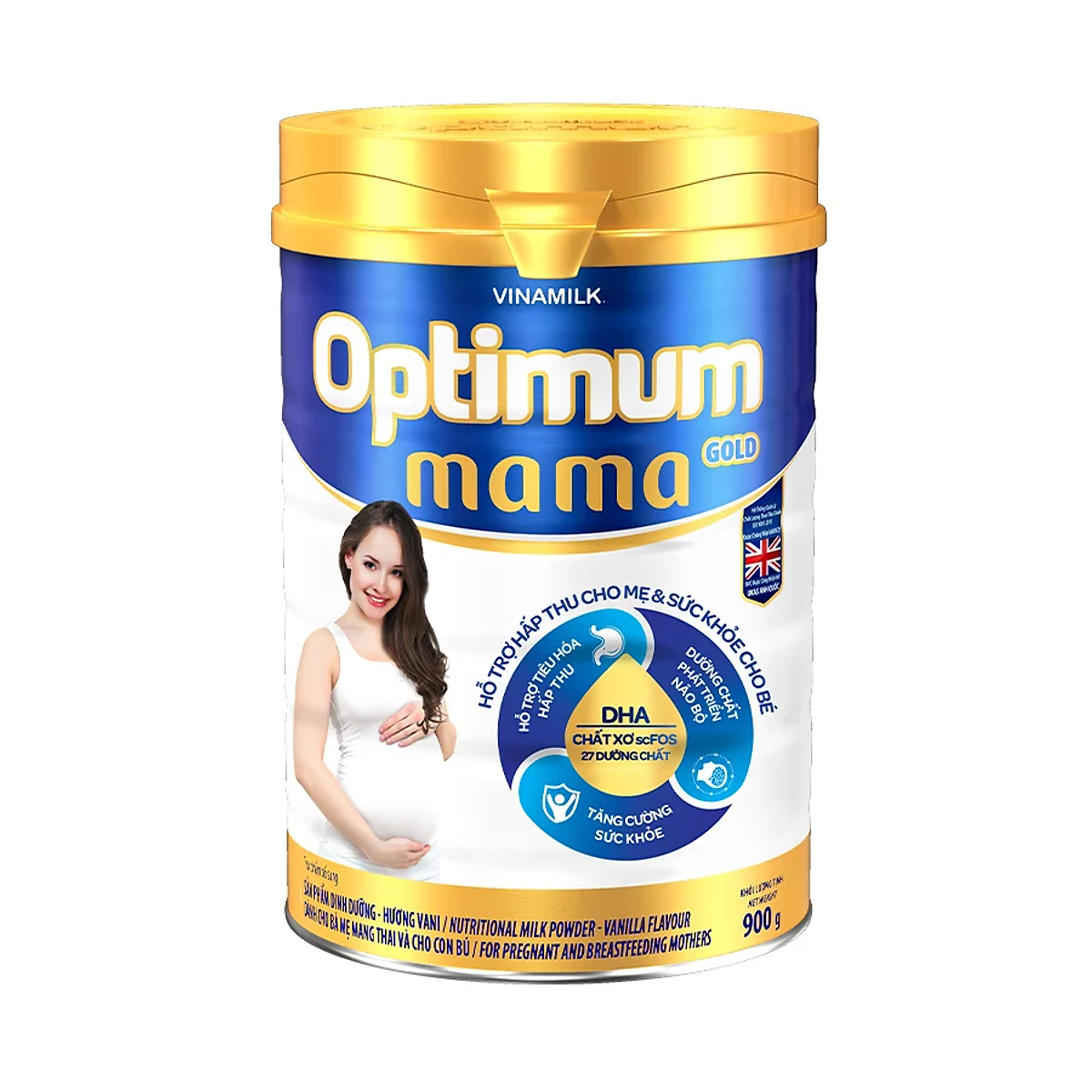 Sữa Bột Vinamilk Optimum Mama Gold - Hộp Thiếc 900g