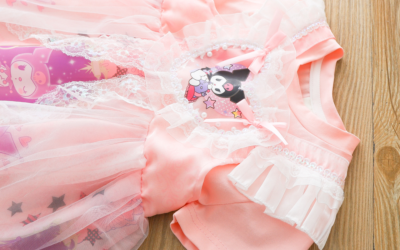 Kuromi phong cách mới đầm váy công chúa bé gái lolita 12-26kg hàng Quảng Châu cao cấp