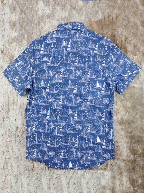 Áo Sơ Mi Nam Tay Ngắn Age Of Wisdom Silky Short Sleeve Print Shirt - SIZE M