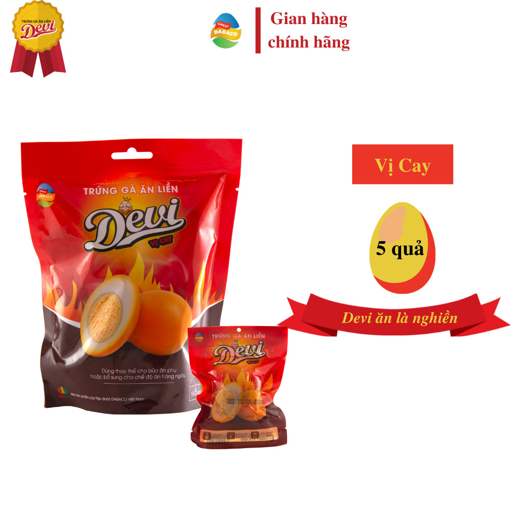 Trứng gà ăn liền Devi vị cay túi 05 quả