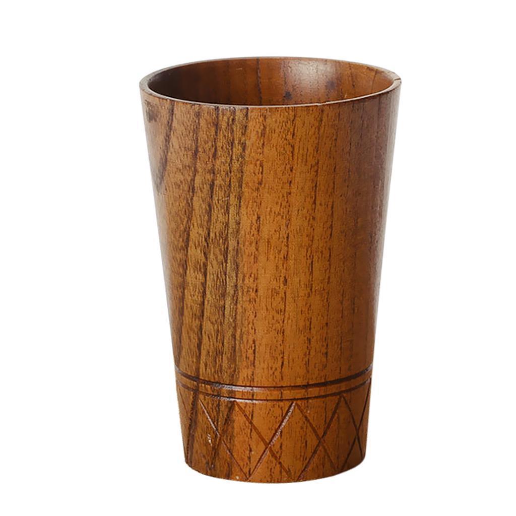 Wooden Cup Handmade Coffee Tea Beer Juice Milk Mug Drink Cup 7.8cmx11.5cm