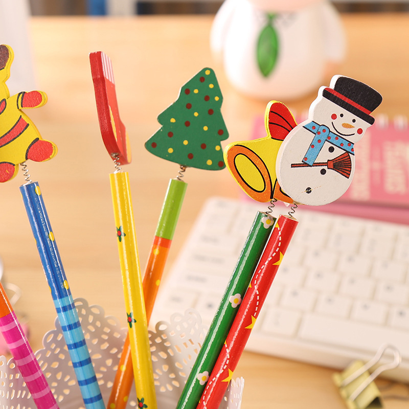 Bút Chì Lò Xo Giáng Sinh, Đồ Dùng Làm Quà Tặng Trong Học Tập Mùa Noel Cho Học Sinh