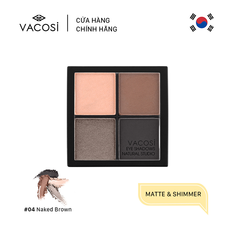 PHẤN MẮT 4 Ô VACOSI NATURAL STUDIO EYESHADOW