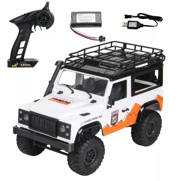 Xe Jeep địa hình điều khiển từ xa MN99, Ô tô điều khiển mô phỏng kiểu dáng Land Rover Defender - tỷ lệ 1:12 4WD, Xe điều khiển leo núi cao cấp