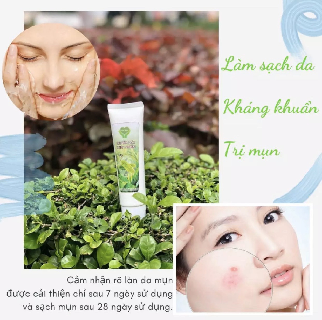 GEL RỬA MẶT CHIẾT XUẤT KHỔ QUÀ VÀ TRÀ XANH MẸ KEN 100ml - Dành cho da hỗn hợp, da nhờn, da mụn