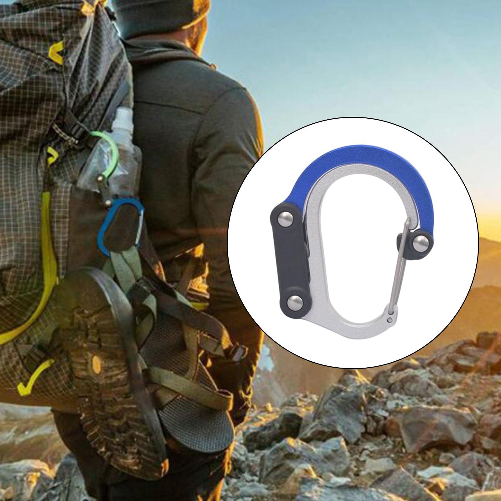 Carabiner Clip and Hook, Bag, Purse, Backpack Hanger, Baby Pushchair Hook, Keyring Carabiner Multifunction for Camping, Fishing, Hiking, Or Travel
