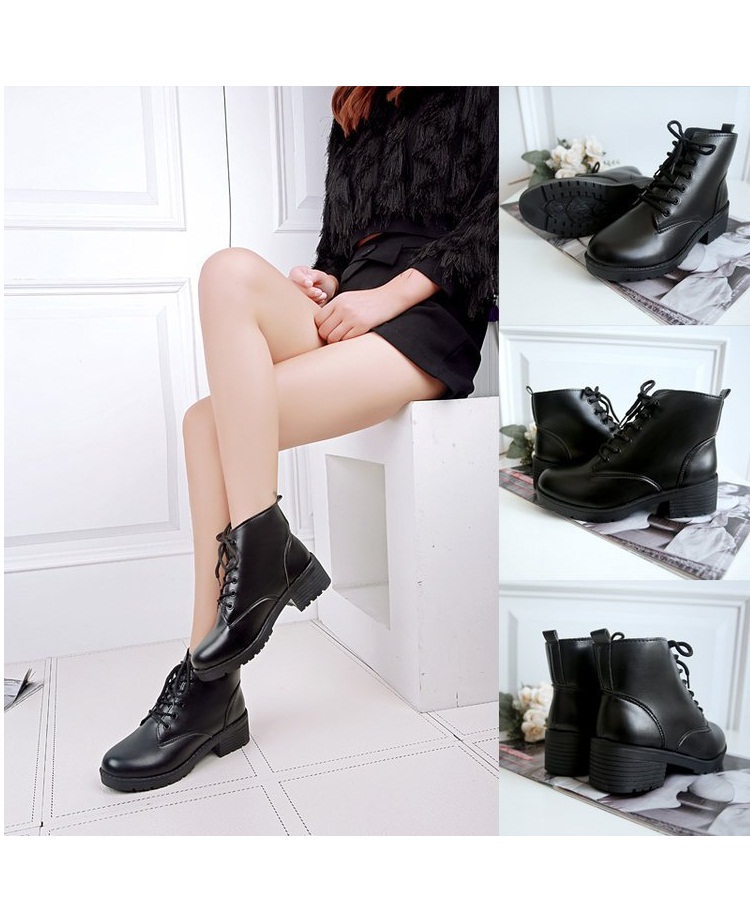 Giày boot nữ phong cách ulzzang đế cao 2cm B148