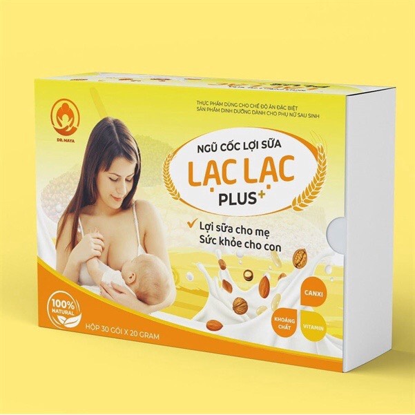 Ngũ Cốc Lợi Sữa Lạc Lạc Plus 600G, 30 gói - Tặng quà cho bé