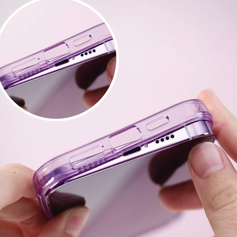Ốp lưng trong suốt viền màu cho iPhone 14 Plus hiệu Likgus Simple But Unique chống sốc, chống chịu mọi va đập - hàng nhập khẩu