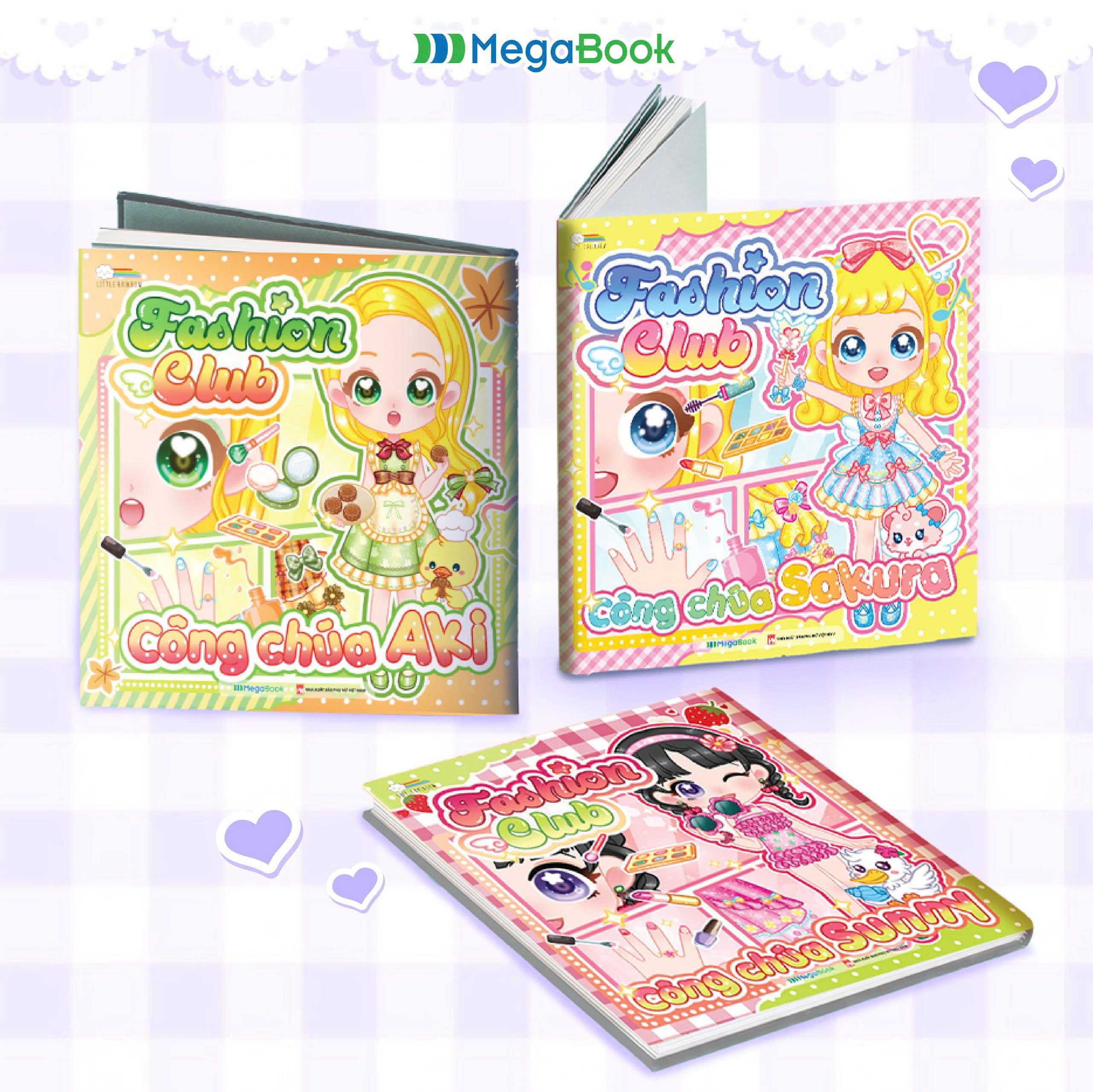 Combo 3 cuốn Fashion Club (Đồ chơi bóc dán 600+ Sticker cho bé) - ảnh 2