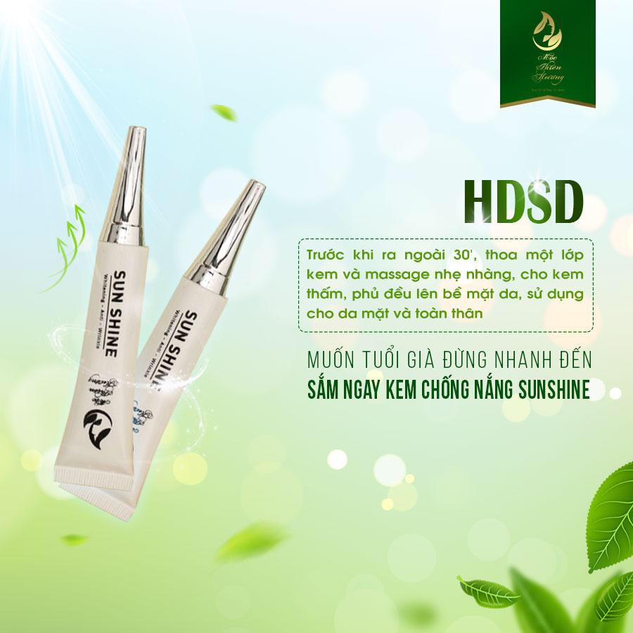 Kem Chống Nắng Dưỡng Da Mặt Sun Shine Mộc Thiên Hương SPF45, PA+++ (20gr)