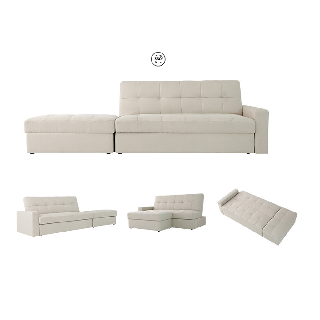 Ghế Sofa Giường (Sofa Bed) Bật Kiểu Mới Hiện Đại Kích Thước 190cm x 110cm x 85cm Với Khung Gỗ Sồi Chắc Chắn HGB-10