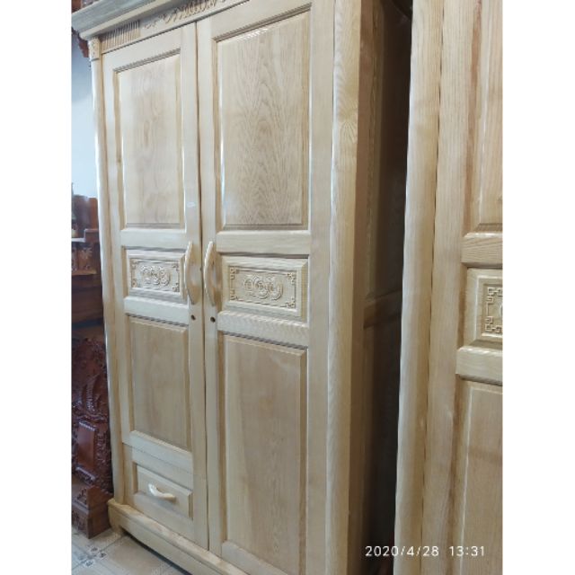 Tủ Áo 2 cánh gỗ Sồi , tủ áo 1m4