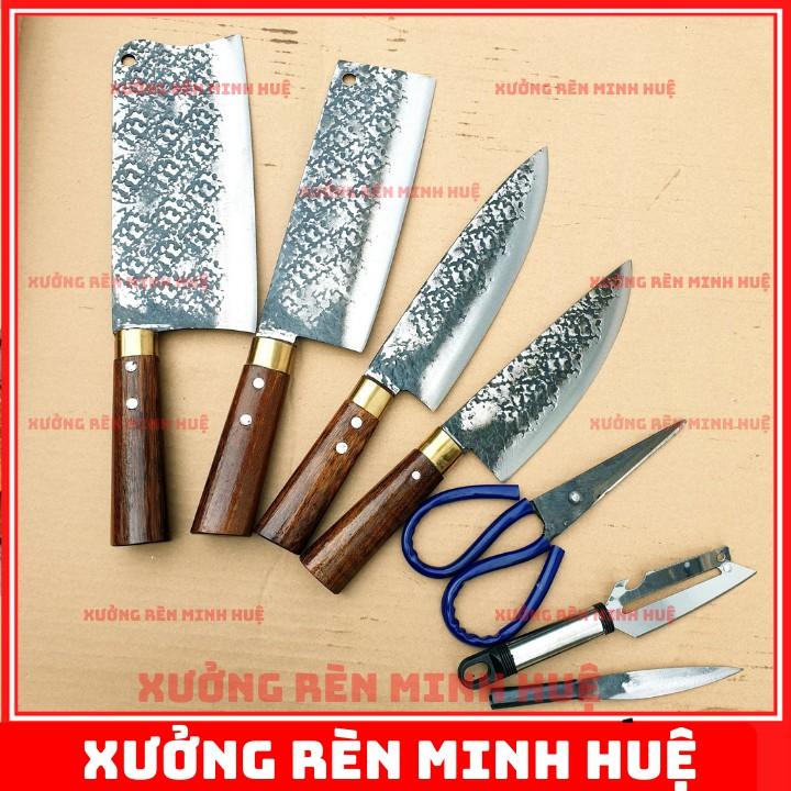 Bộ dao nhà bếp đa năng nhíp nga cao cấp , làng nghề rèn phúc sen