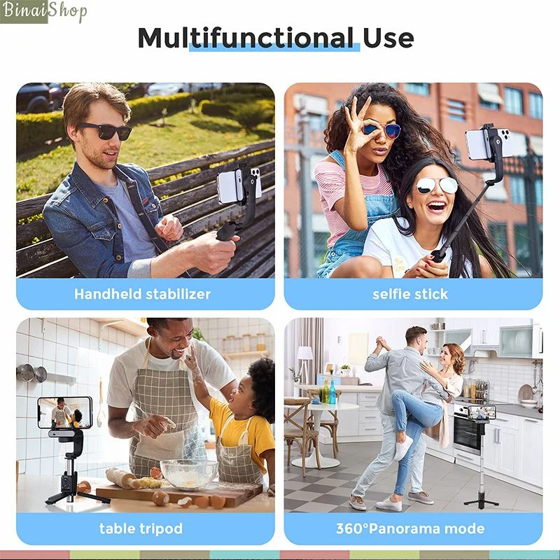 Hohem Isteady Q - Gimbal Chống Rung Kiêm Gậy Selfie Xoay 360°, Điều Khiển Từ Xa, Theo Dõi Khuôn Mặt- Hàng chính hãng