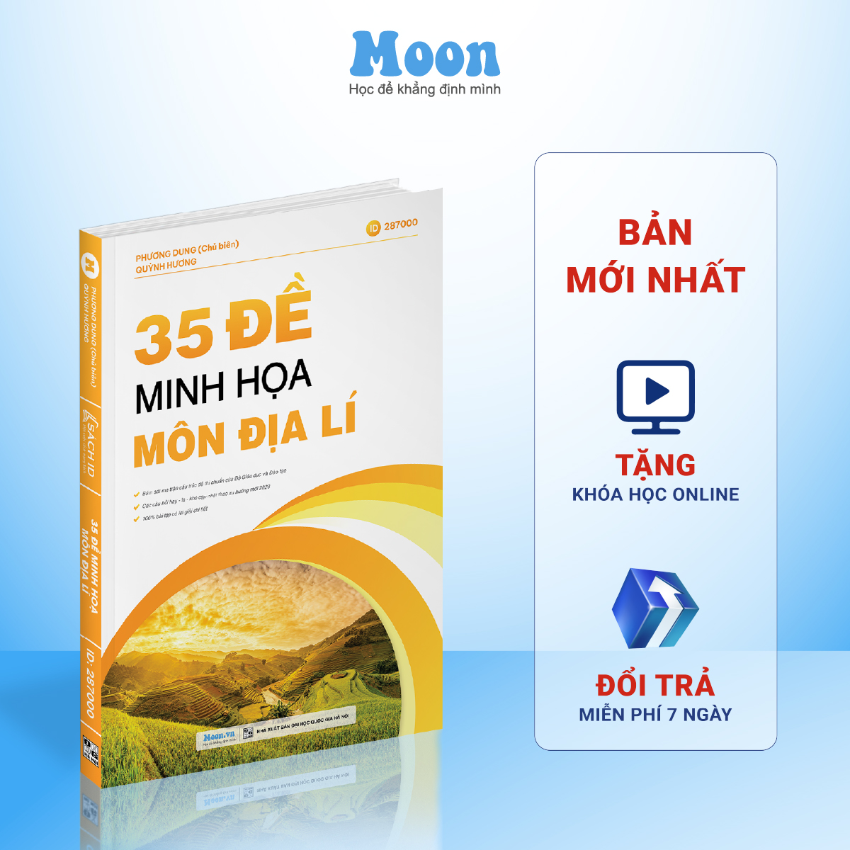 Sách 35 đề minh hoạ môn Địa Lý ôn luyện thi THPT quốc gia 2023 moonbook