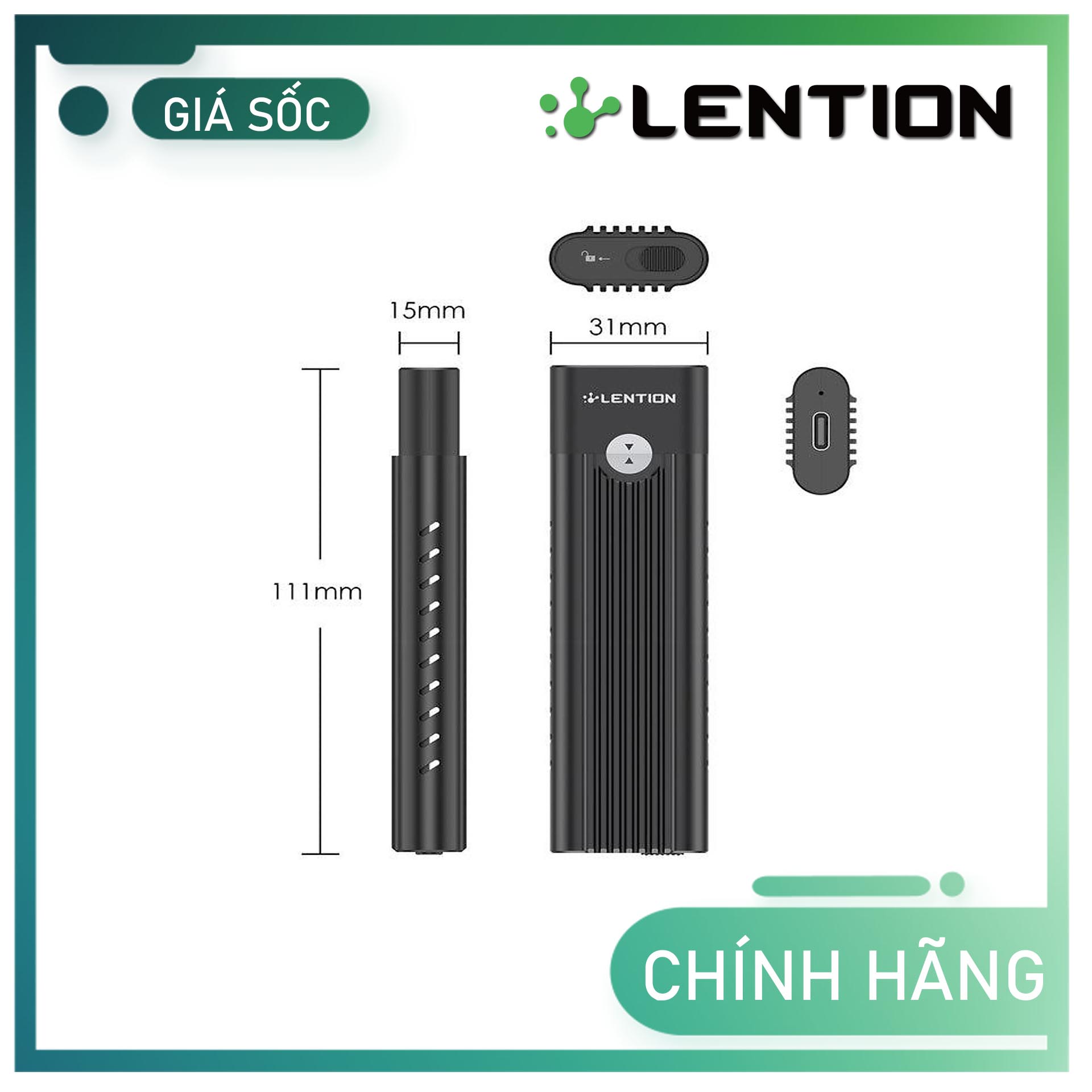 Box ổ cứng SSD M.2 NVMe LENTION C9S Hàng Chính Hãng