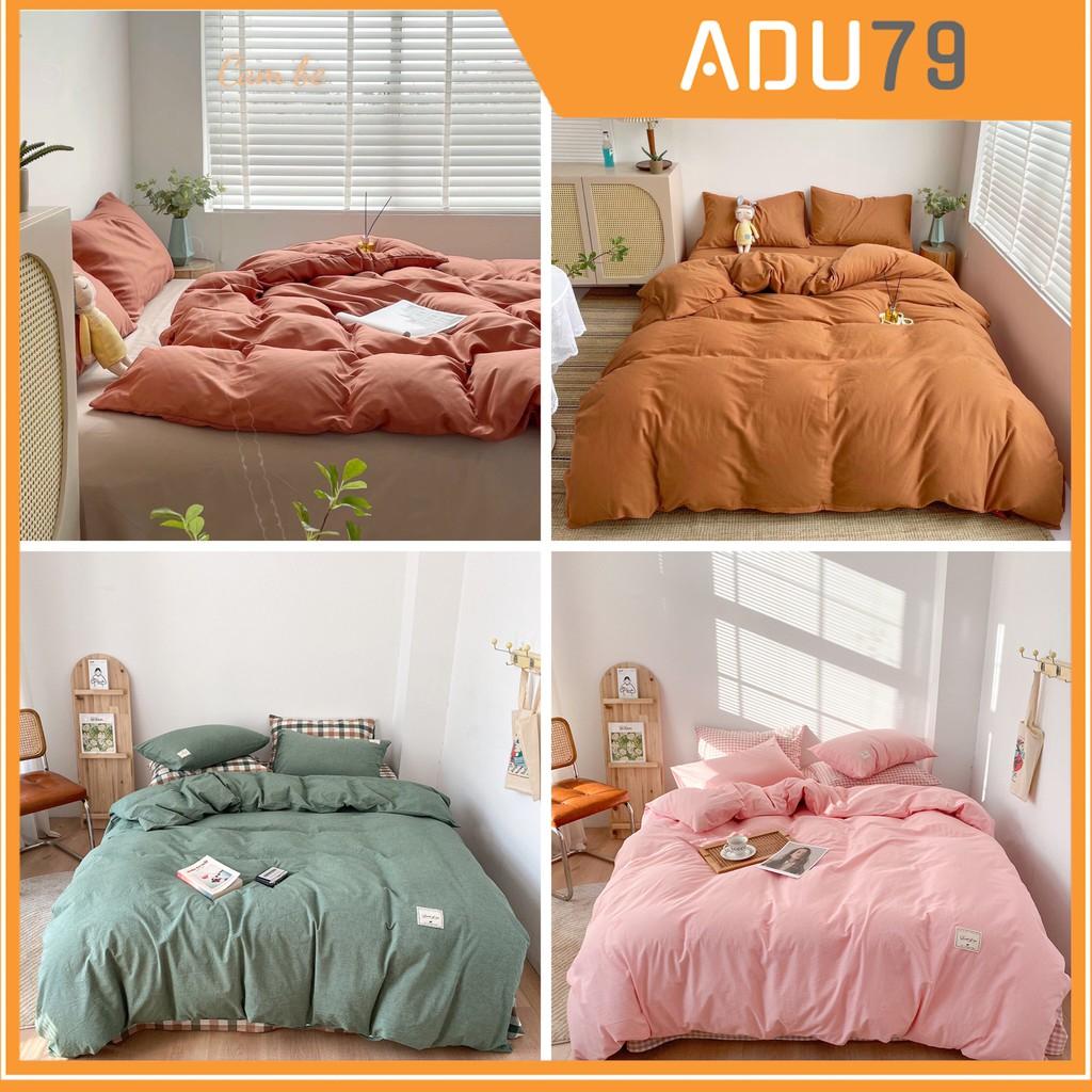 Bộ Chăn Ga Cotton Tici Cao Cấp CÓ CHĂN CHẦN BÔNG SẴN RUỘT BÊN TRONG Phong Cách Hàn Quốc Đủ Size Đủ Màu