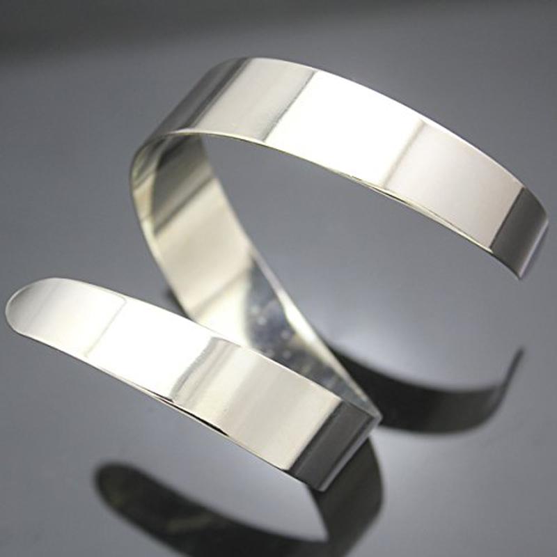 2 Pcs Punk Swirl Upper Armlet Multilayer Arm Bracelet Cuff Bangle Jewelry