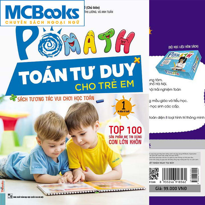 POMath-Toán tư duy cho trẻ em tập 1-Sách học toán tư duy toán- Toán tư duy cho trẻ em từ 4 – 6 tuổi-Mcbooks