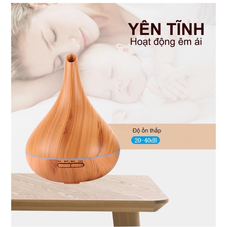 Máy Khuếch Tán Tinh Dầu, Máy Xông Tinh Dầu Quả Bầu Dung Tích 500ml - Tặng Tinh Dầu 10ml - GULIFE MKT-GL86 Bảo Hành 12th