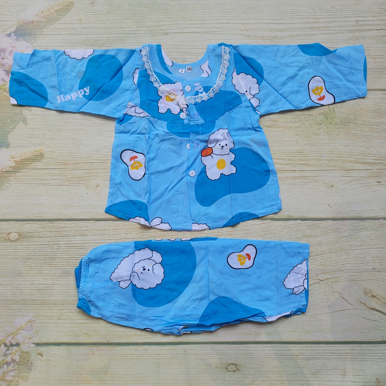 ĐỒ BỘ TÔN TAY DÀI BÉ GÁI SIZE 5