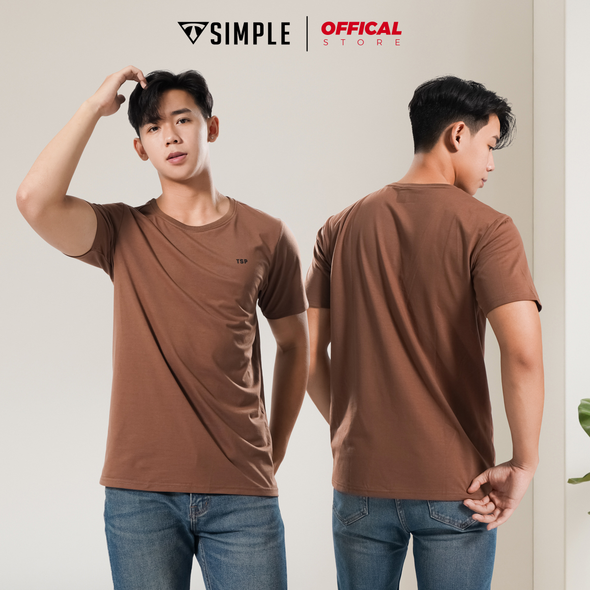 Hình ảnh Áo Thun Nam Cổ Tròn TSIMPLE phông trơn tay ngắn vải Cotton cao cấp chống nhăn chuẩn form MSSATTCX