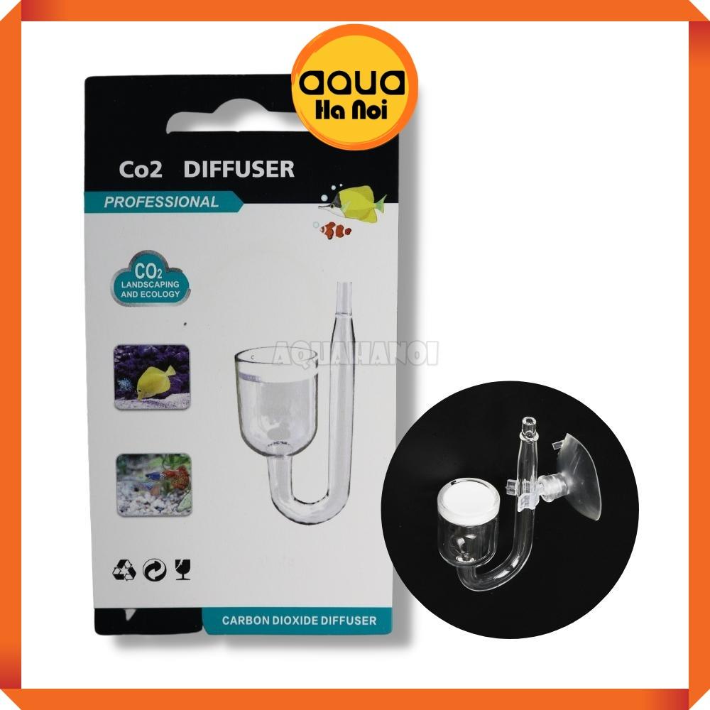 Cốc sủi co2 thủy tinh trong suốt siêu mịn cho bể thủy sinh - Phi 2cm