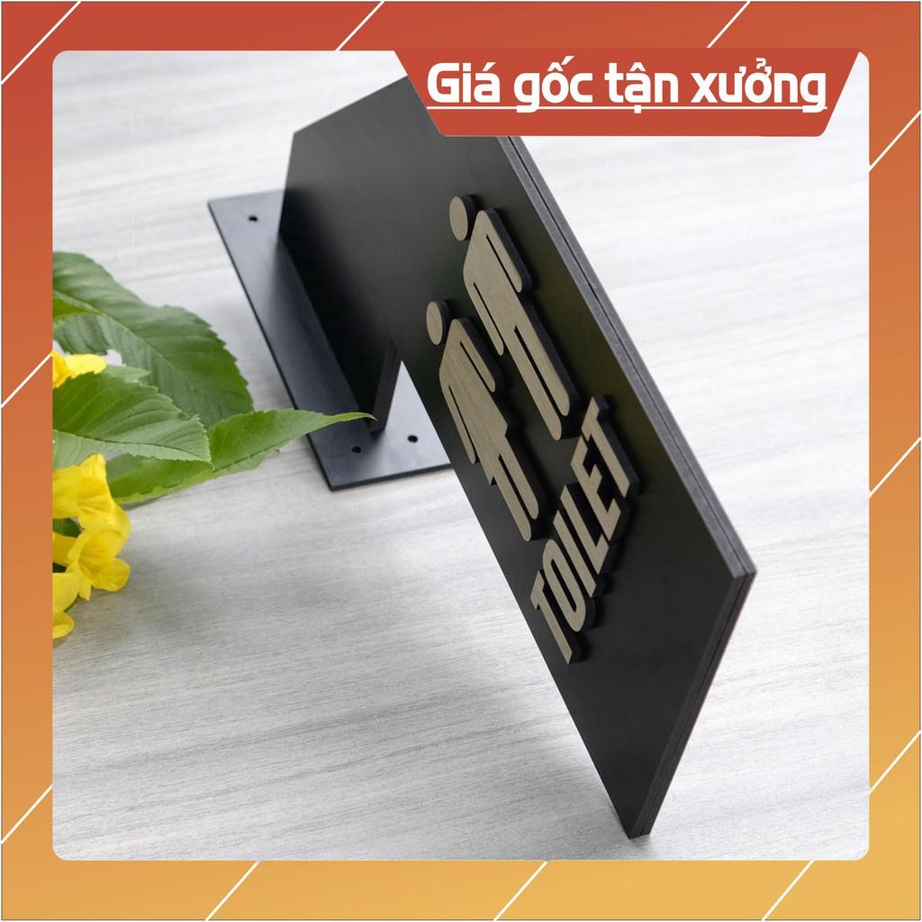Bảng toilet gắn tường bằng gỗ cắt laser