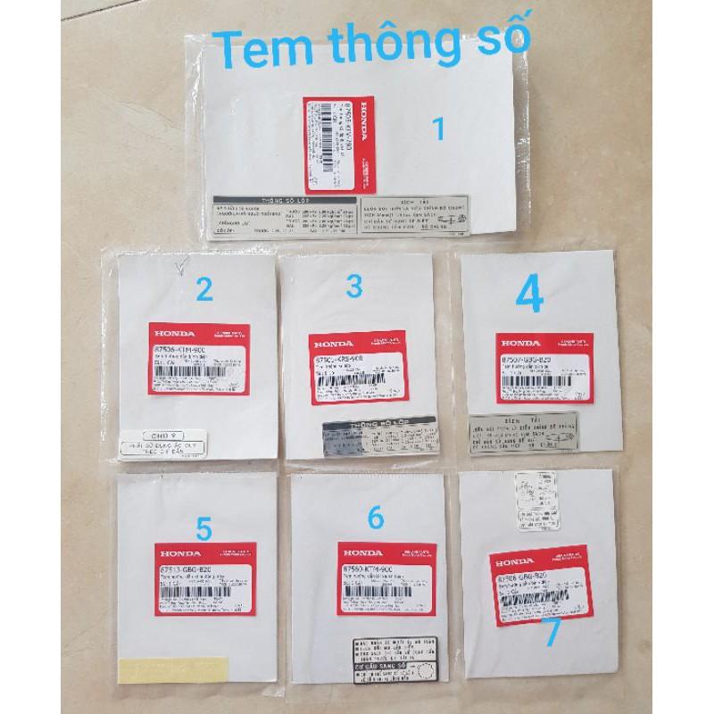 Tem thông số xịn