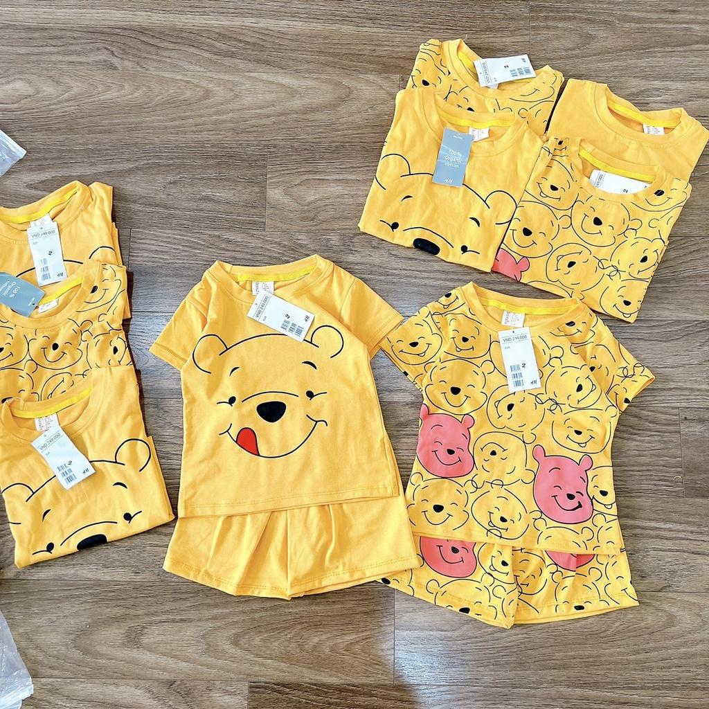 SET 2 BỘ ĐÙI BÉ COTTON VÀNG GẤU POOH