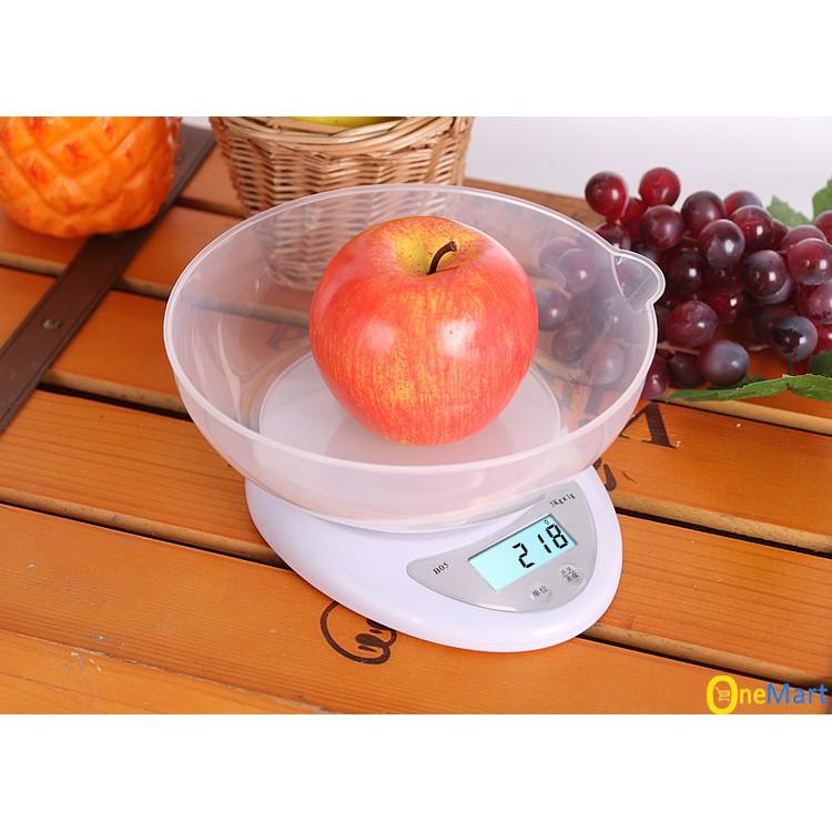 Cân Điện Tử Nhà Bếp Mini Mặt Kính Cường Lực 5kg Màn Hình Hiển Thị LCD SIÊU HOT