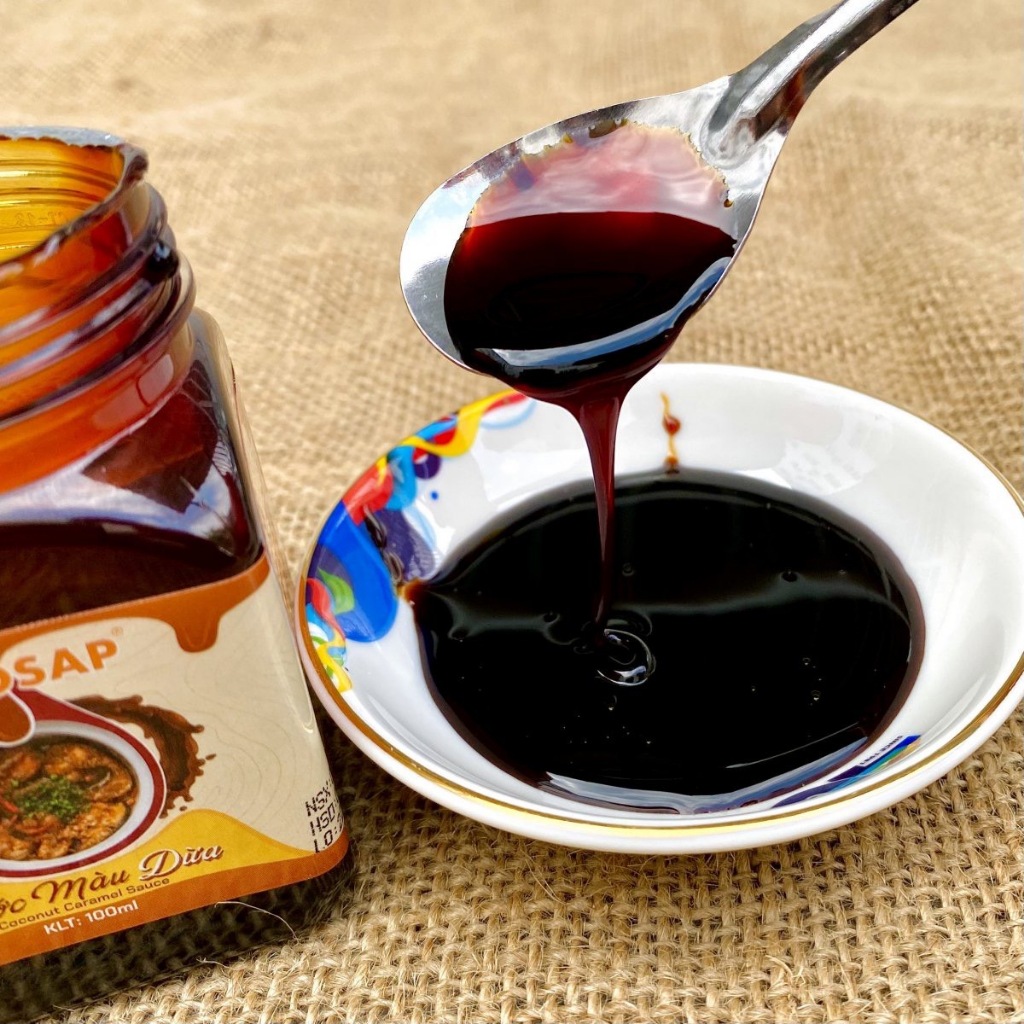 Nước màu dừa nguyên chất nước màu kho cá kho thịt dừa sáp nguyên chất đặc sản Trà Vinh hũ 100g