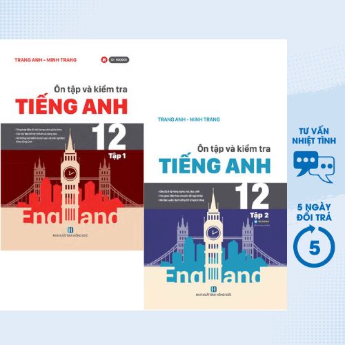 Combo Ôn Tập Và Kiểm Tra Tiếng Anh 12 - Tập 1 + 2  -  MOON