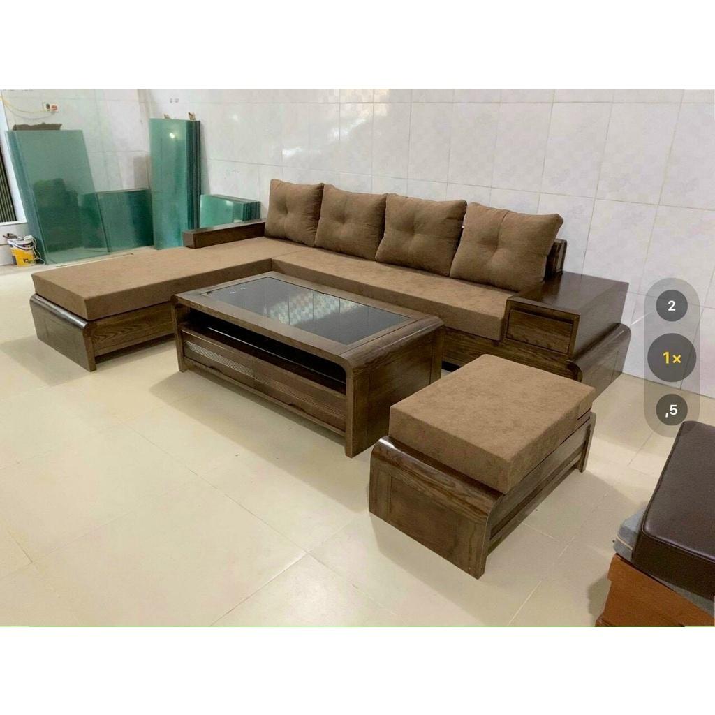 Bàn ghế sofa phòng khách gỗ sồi Mỹ giá thật