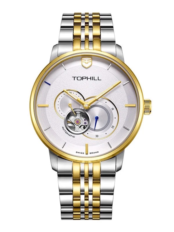 ĐỒNG HỒ TOPHILL TW066G.S6258 Nam dây thép 316L máy Automatic lịch lãm