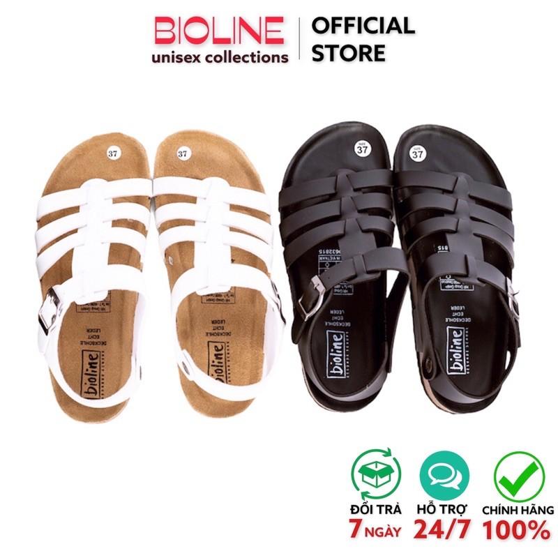 Dép đế trấu birken Bioline xỏ ngón unisex da pu công nghiệp cho nam nữ PU12 - Bioline Official