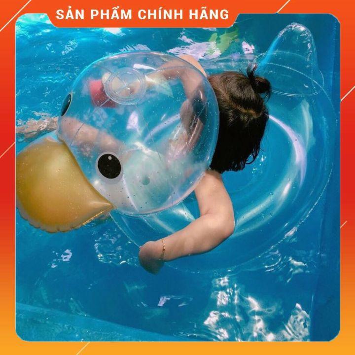 Phao Bơi Tròn Hình Vịt - Phao Bơi Trong Suốt Dễ Thương Cho Bé