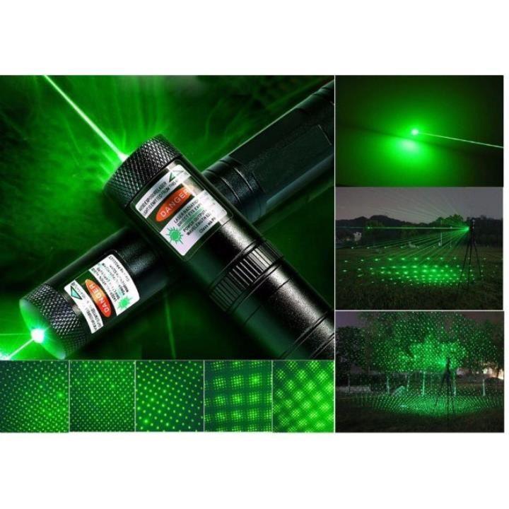 Đèn laser thuyết trình as xanh, giám sát công trình Đèn pin tia laze laser 303 Cực Mạnh Loại 1 chiếu xa Tặng kèm Pin sạc