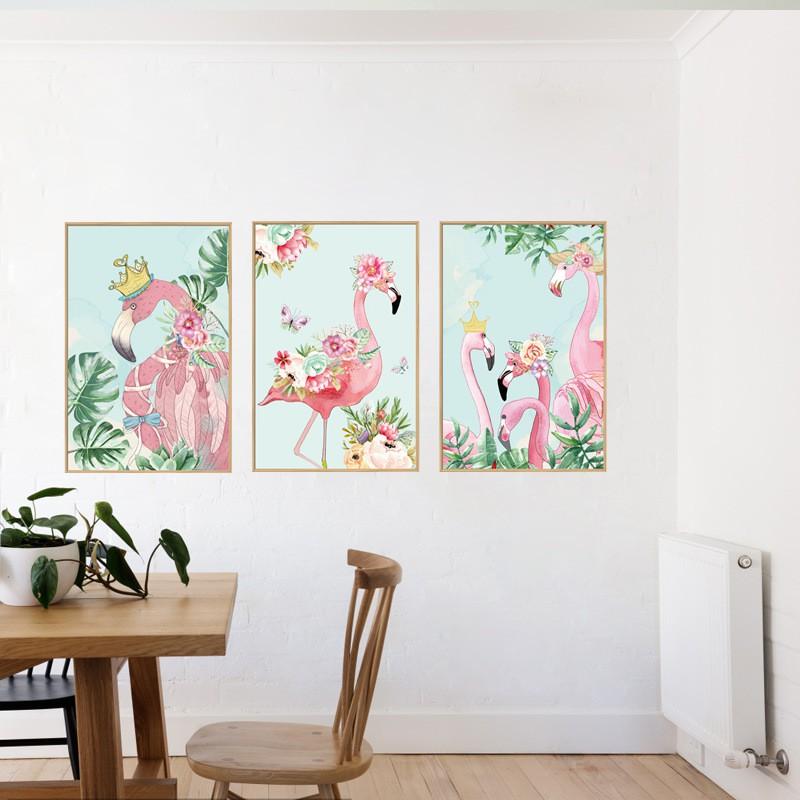 Decal dán tường Khung ảnh chim hạc