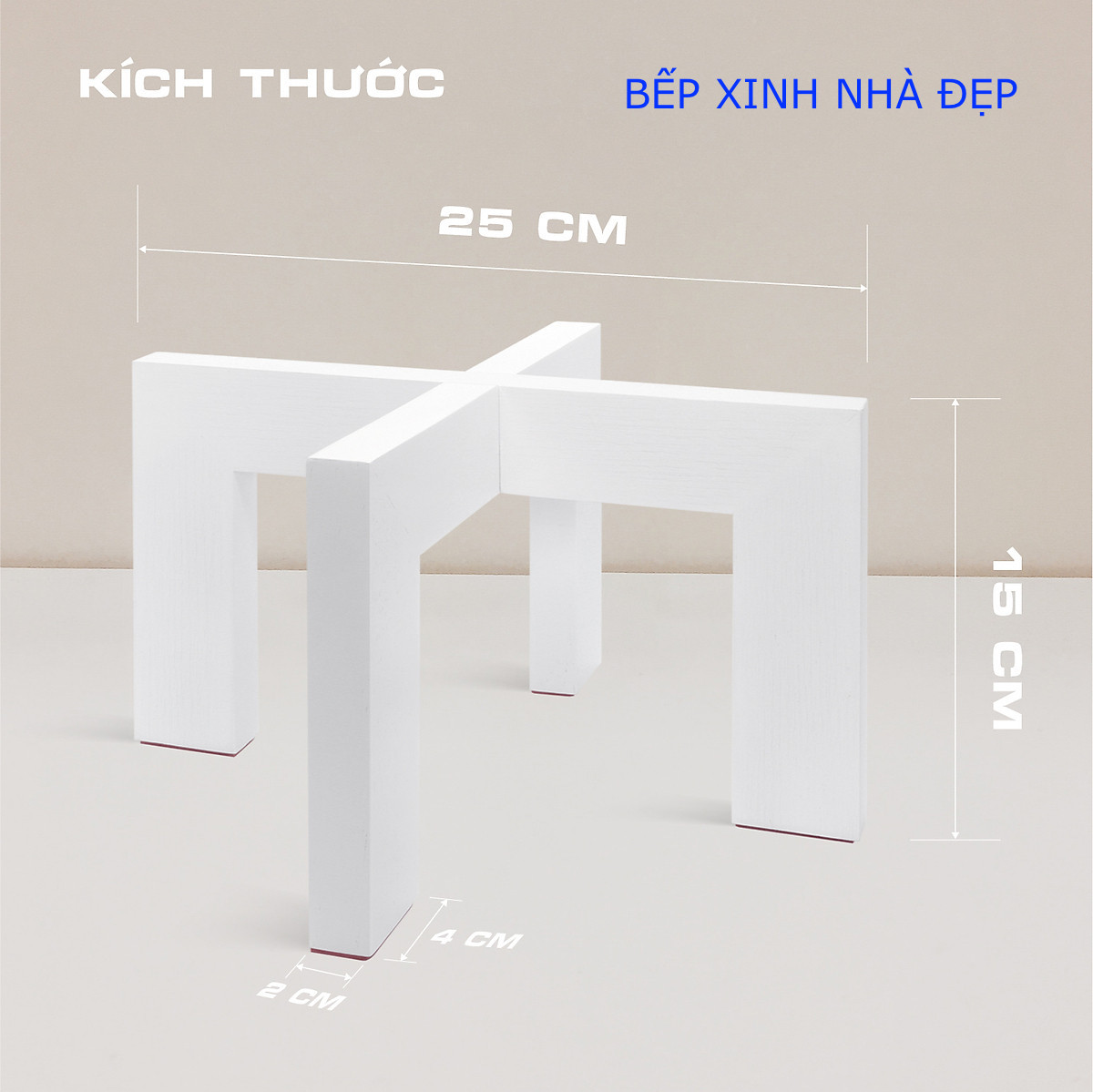 Đôn Gỗ , Giá Kệ Đế Đỡ Chậu Hoa, Cây Cảnh -  2 màu, Cao 15 cm x Rộng  26cm